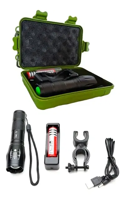 Linterna Led Multiuso Caza Carga Usb 