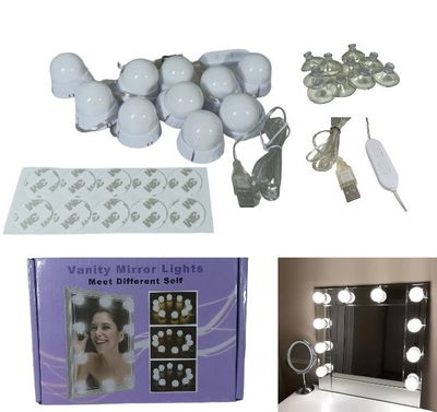 FOCO PARA ESPEJO 3 TONO DE LUZ Y REGULADOR