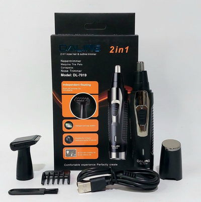 CORTA PELO DE NARIZ Y OREJAS 2EN1 PORTATIL