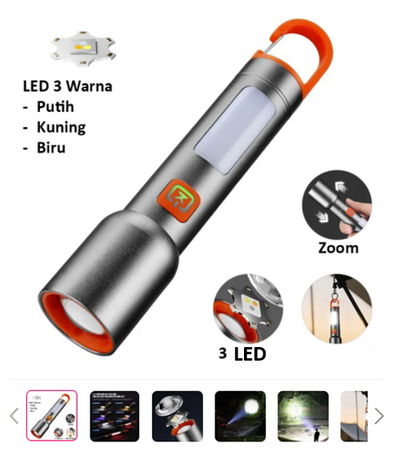 LINTERNA METAL C/ GANCHO Y BALIZA