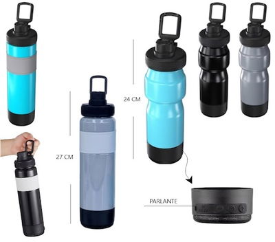 BOTELLA DEPORTIVA CON PARLANTE CH-M834