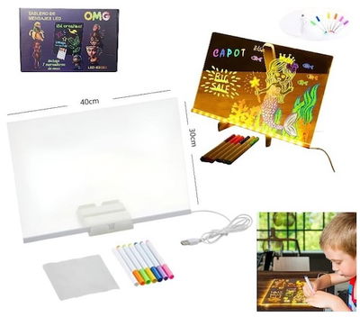 PIZARRA LED 40x30 CON 7 COLORES