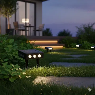 Estaca y Aplique Solar LED 2 en 1 para Jardín 12 LED