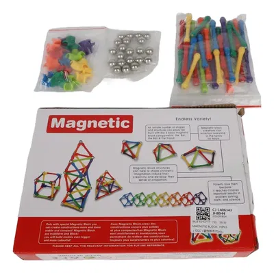 Bloques Magnéticos Palitos Imantados Bolitas 70 Piezas Versión Del Personaje Sin Personaje