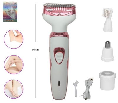 DEPILADOR ELECTRICA RECARGABLE 4 EN 1