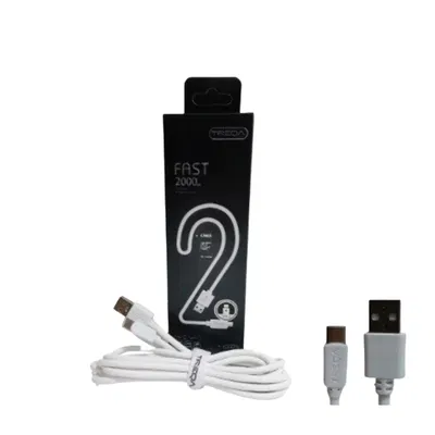 Cable Treqa Usb a Tipo C x 2 Metros Largo