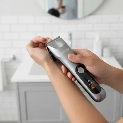 Afeitadora Profesional Daling Cuerpo/barba/pelo Impermeable Negro