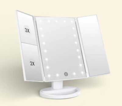 ESPEJO AITECH TRIPLE CON LUZ LED