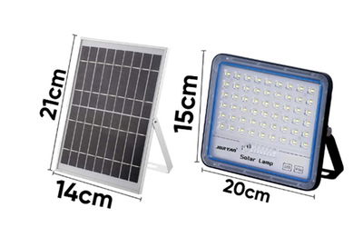 🌞 Reflector Solar 500W JORTAN – Alta Potencia con Panel Solar y Control Remoto