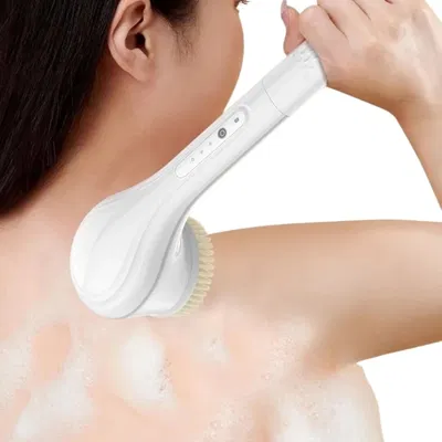 Cepillo De Baño Eléctrico 6 En 1 Mango Largo