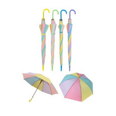 Paraguas Multicolor Colores Pastel Juvenil 