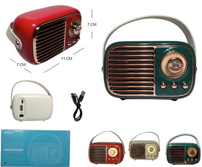 ​📻 Parlante Retro Bluetooth - Estilo Vintage y Sonido Pro 🎶