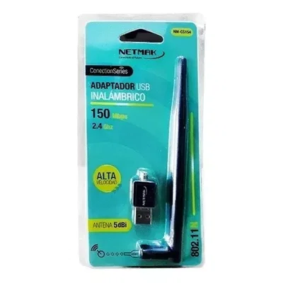 📶 Adaptador USB WiFi Netmak con Antena – ¡Mejorá tu señal! 🚀
