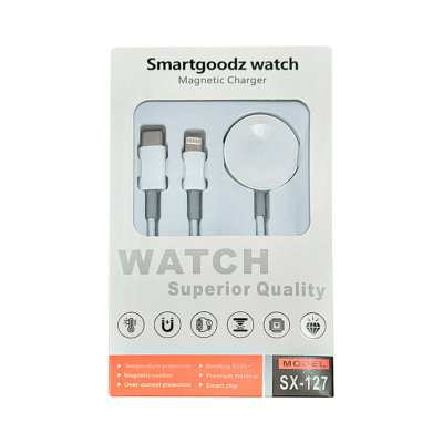 Cargador Magnético para Smartwatch USB-C y Lightning – Modelo SX-127
