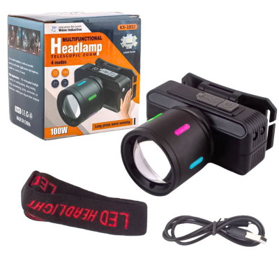 Linterna LED Lampara Minero Con Vincha Ajustable Zoom Optico 10000 Lumens