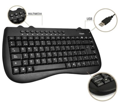 ⌨️ Mini Teclado Multimedia Noga - ¡Compacto, Cómodo y Resistente! 🚀
