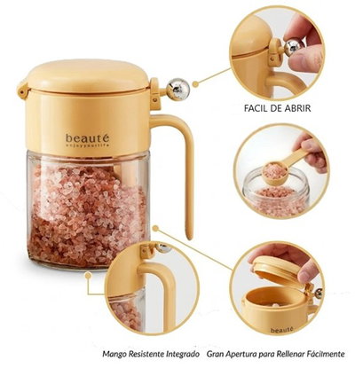 ENVASE ESPECIERO DE VIDIRO C/ MEDIDOR