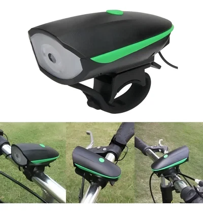 Luz De Bicicleta Delantera Con Bocina Recargable Usb