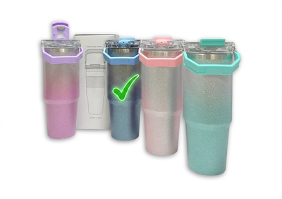 VASO TERMICO C/GLITTER 900ML