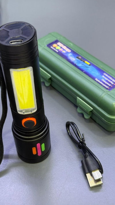 ​🔦 Linterna Táctica Led XPE + COB Recomendable C/ Estuche Rígido 🔋🪖