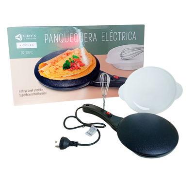 Panquequera Electrica + Batidor+ Bowl 700w 220v Color Negro