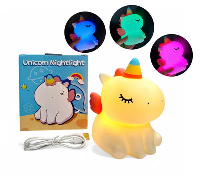 LAMPARA DE SILICONA UNICORNIO RGB 92X131.5X139CM