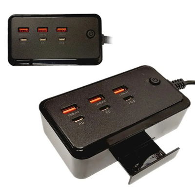 ESTACION DE CARGA 35W USB+ TIPO C