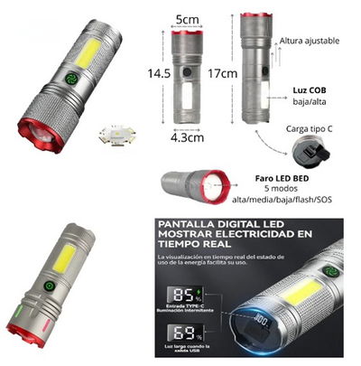 LINTERNA ALEACION ALUMINIO 3200 LUMEN