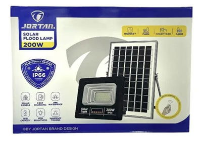 REFLECTOR 200W C/PANEL SOLAR IP66 JORTAN JT-91001-YY200W