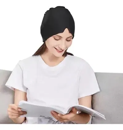 Gorro Gel Terapéutico Alivio de Migrañas Frío/Calor ( color gris)