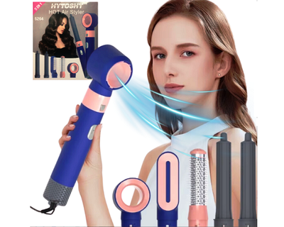 Set Moldeador Secador De Pelo Cepillo 5 En 1