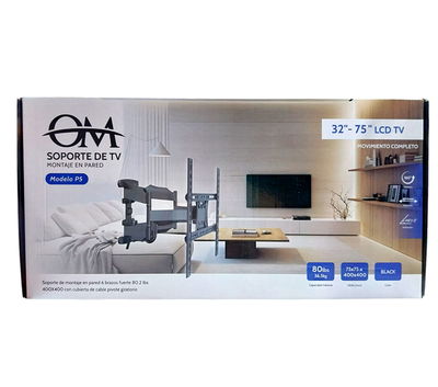 SOPORTE MOVIL 32-75" 36.5kg DOBLE BRAZO VASCULANTE