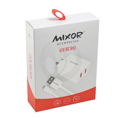 Cargador Cabezal 2 Puertos USB 5.1A + Cable Tipo-C Mixor