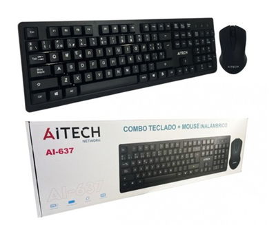 TECLADO Y MOUSE INALAMBRICO AITECH 2.4HZ 