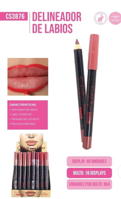 Delineador para labios lapiz Pink 21 