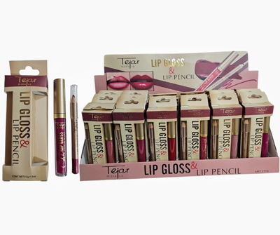 Lip gloss + Lip delineador de labios Tejar