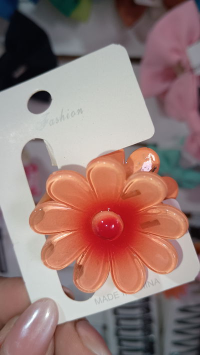 Flor broche mini Naranja