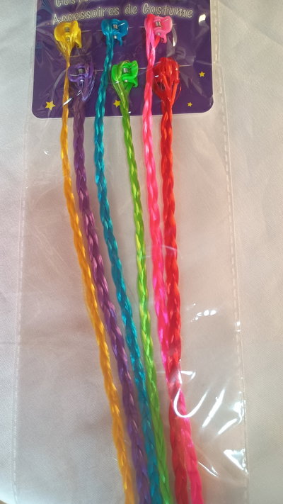 Mechas de color x6 trenzado