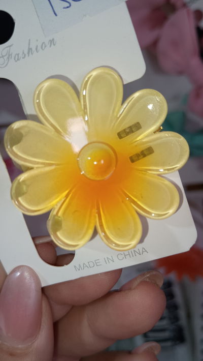 Flor broche mini amarillo