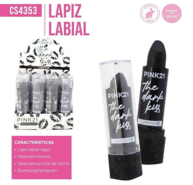 Labial Negro en barra Pink21