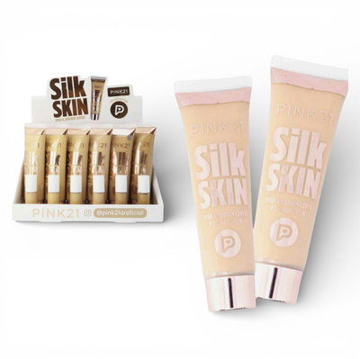 Base liquida Silk Skin Pink21 alta cobertura