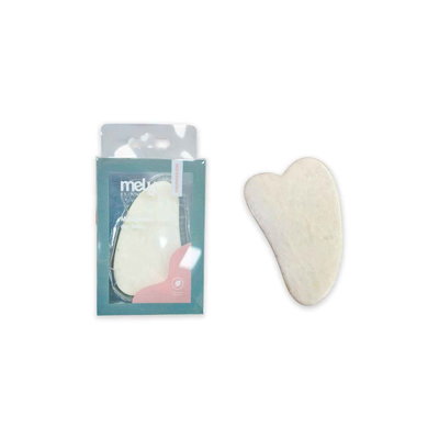 Piedra Guasha Masajeadora Facial Blanca Mely