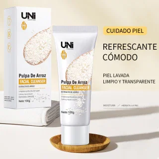 ESPUMA LIMPIADORA FACIAL DE ARROZ LIMPIEZA PROFUNDA SUAVE E ILUMINADORA 100G