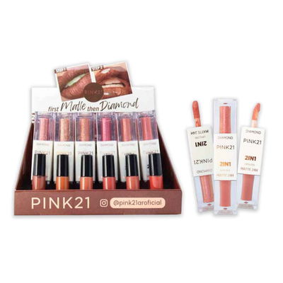 Labial 2 en 1 brillo y matte