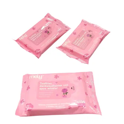 Toalla desmaquillante x10 con agua micelar Rosa 🌹