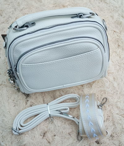Bandolera osito blanca