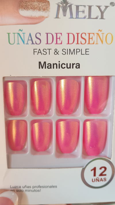 Uñas Rosa brillante 