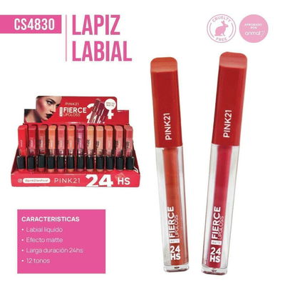 Labial Fierce Matte Pink 21