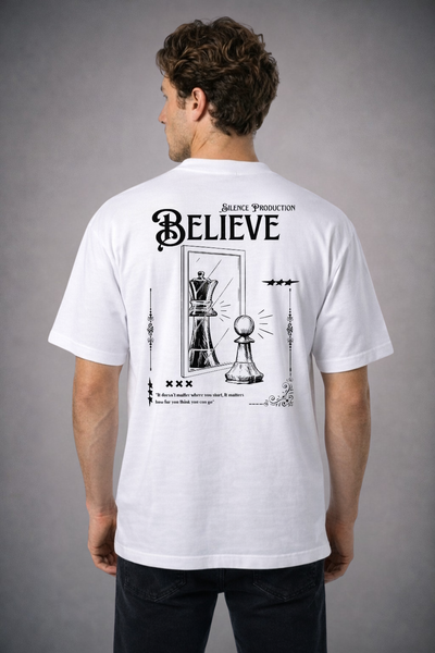 REMERA BLANCA "EL PODER DE CREER" 16/1