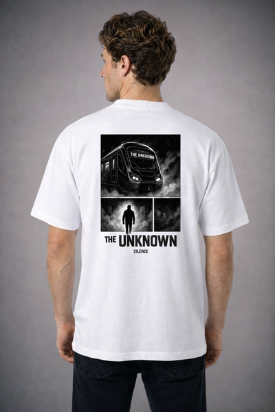 REMERA BLANCA "LO DESCONOCIDO" 16/1